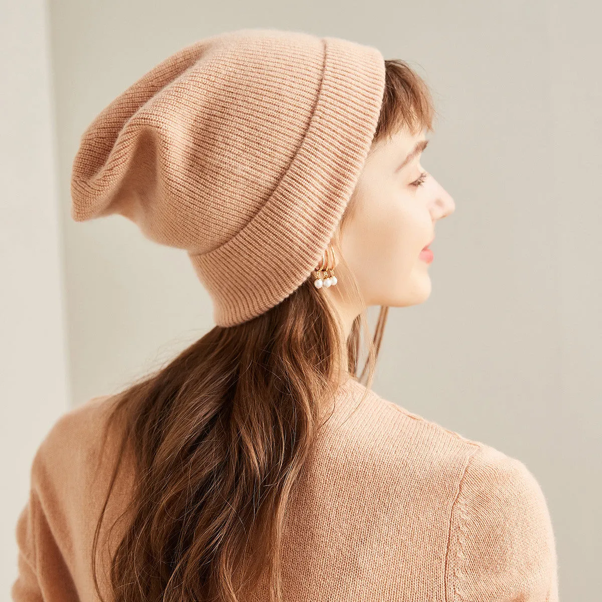 100% Cashmere Cozy Cactus Beanie