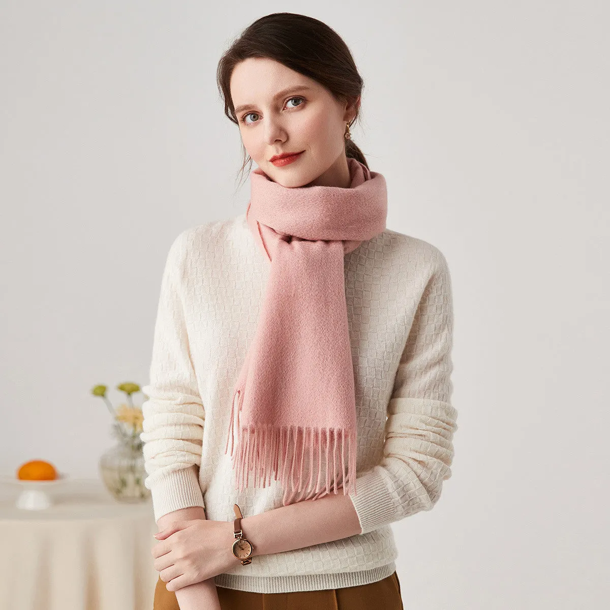 100% Cashmere Plain Scarves