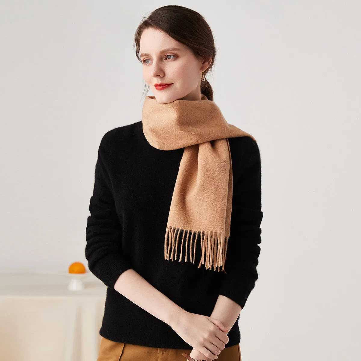 100% Cashmere Plain Scarves