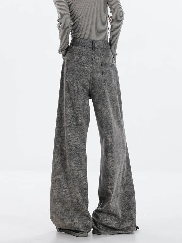 【24s Sep.】High Waist Grey Wide Leg Jeans