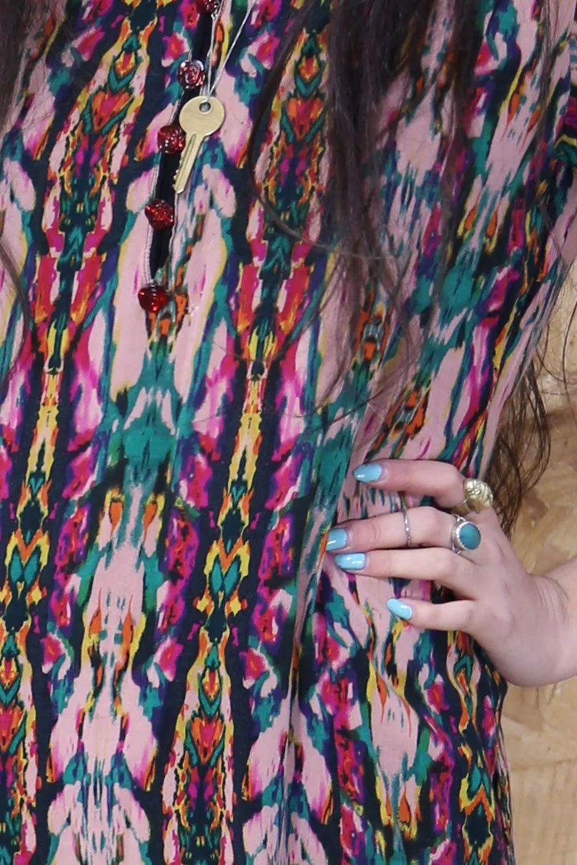 70s Printed Boho Tunic