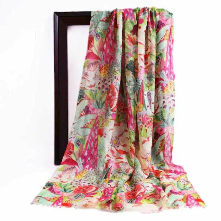 A Florists Garden Scarf - Modal/Silk