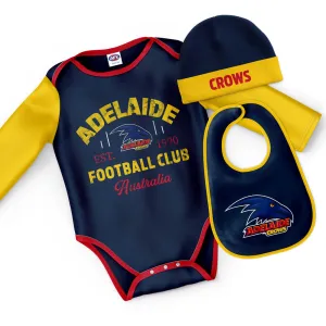 Adelaide Crows 3pc baby set