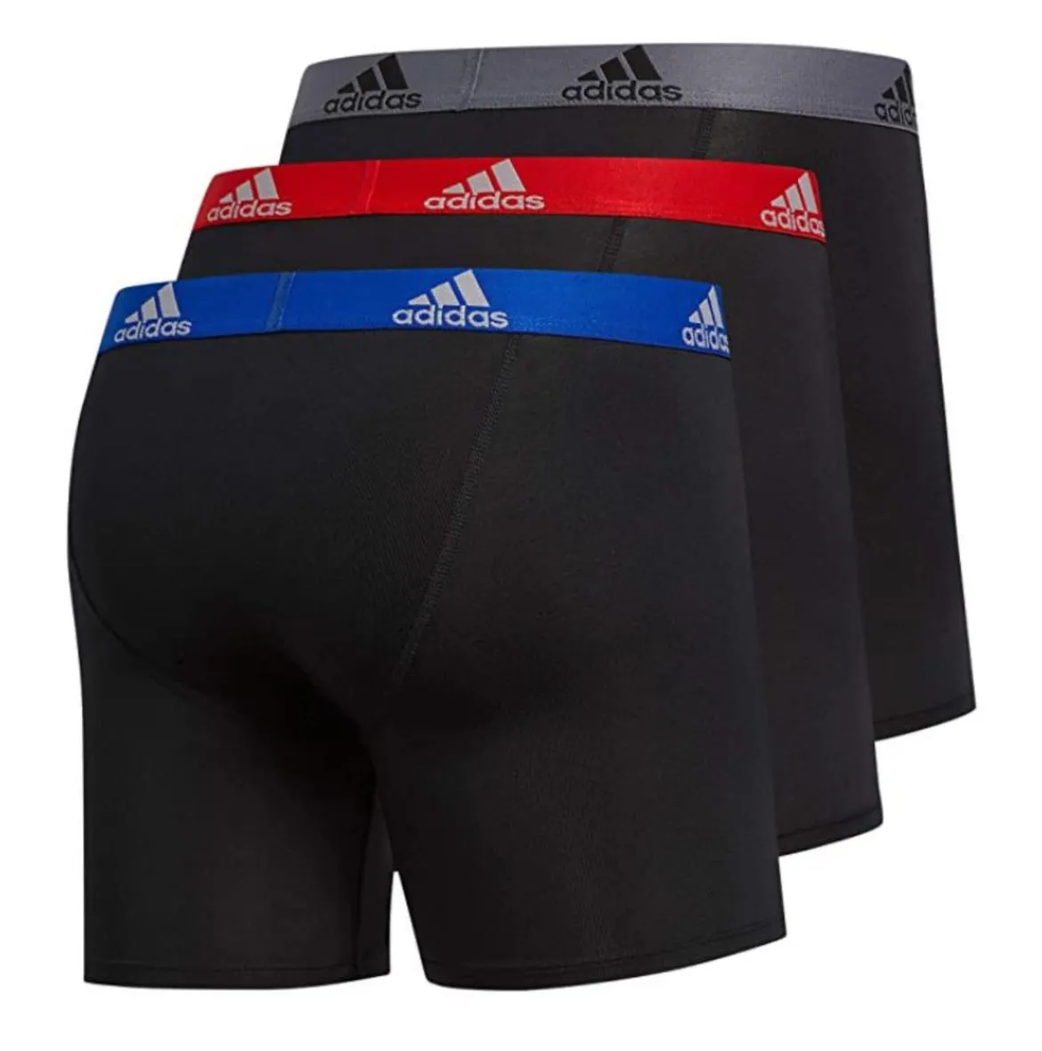 Adidas Men’s Performance 3-Pack Boxer Brief Underwear 5152378 BLACK/RED/ROYAL