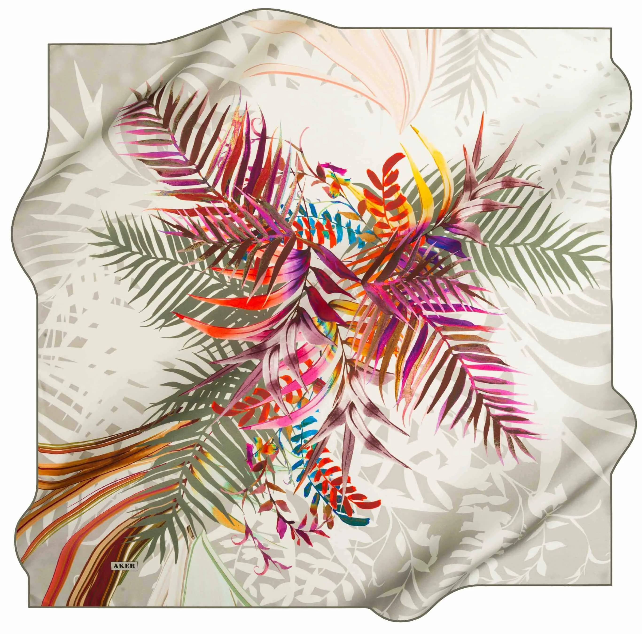 Aker Nature Green Silk Scarf Nalada