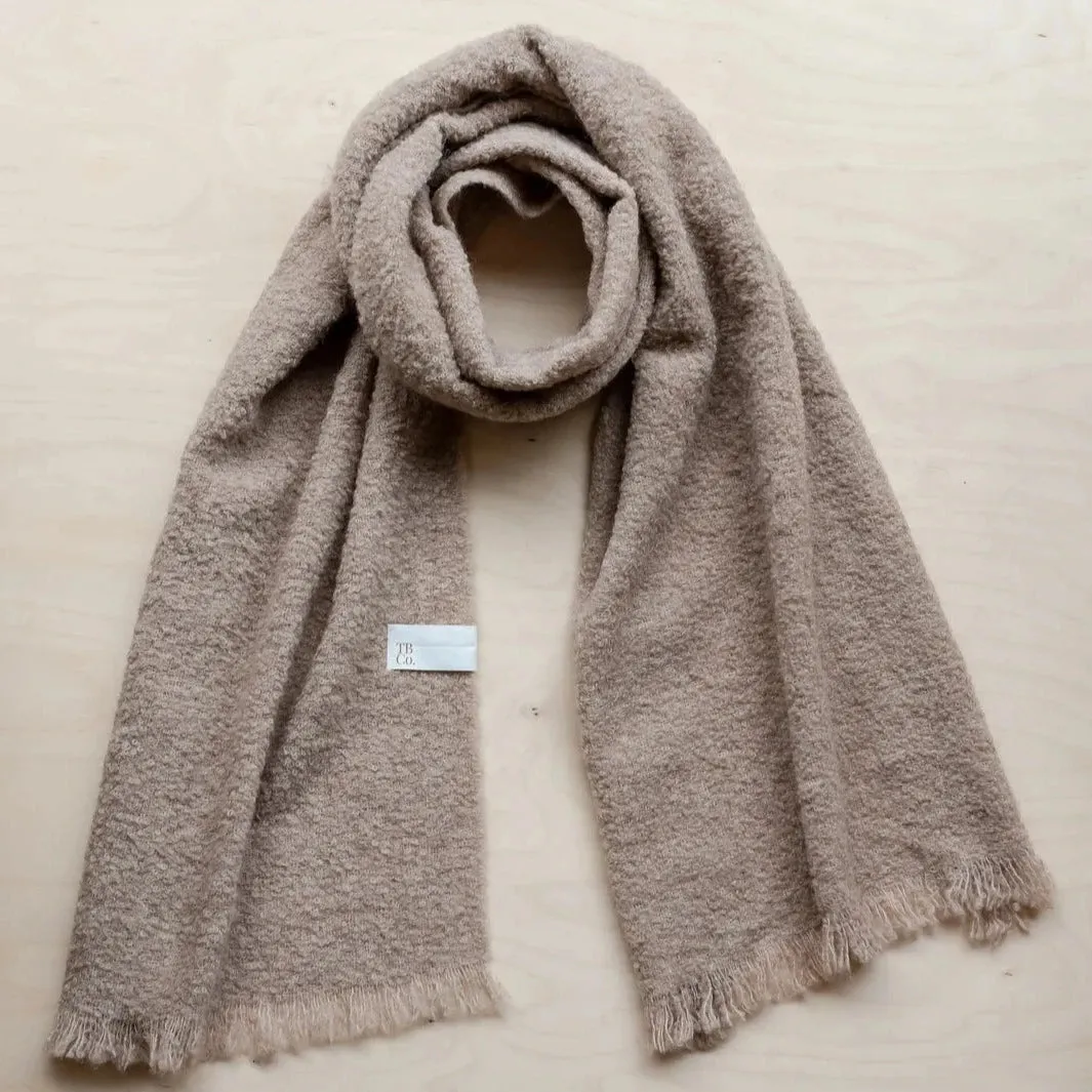 Alpaca Oversized Scarf in Oatmeal