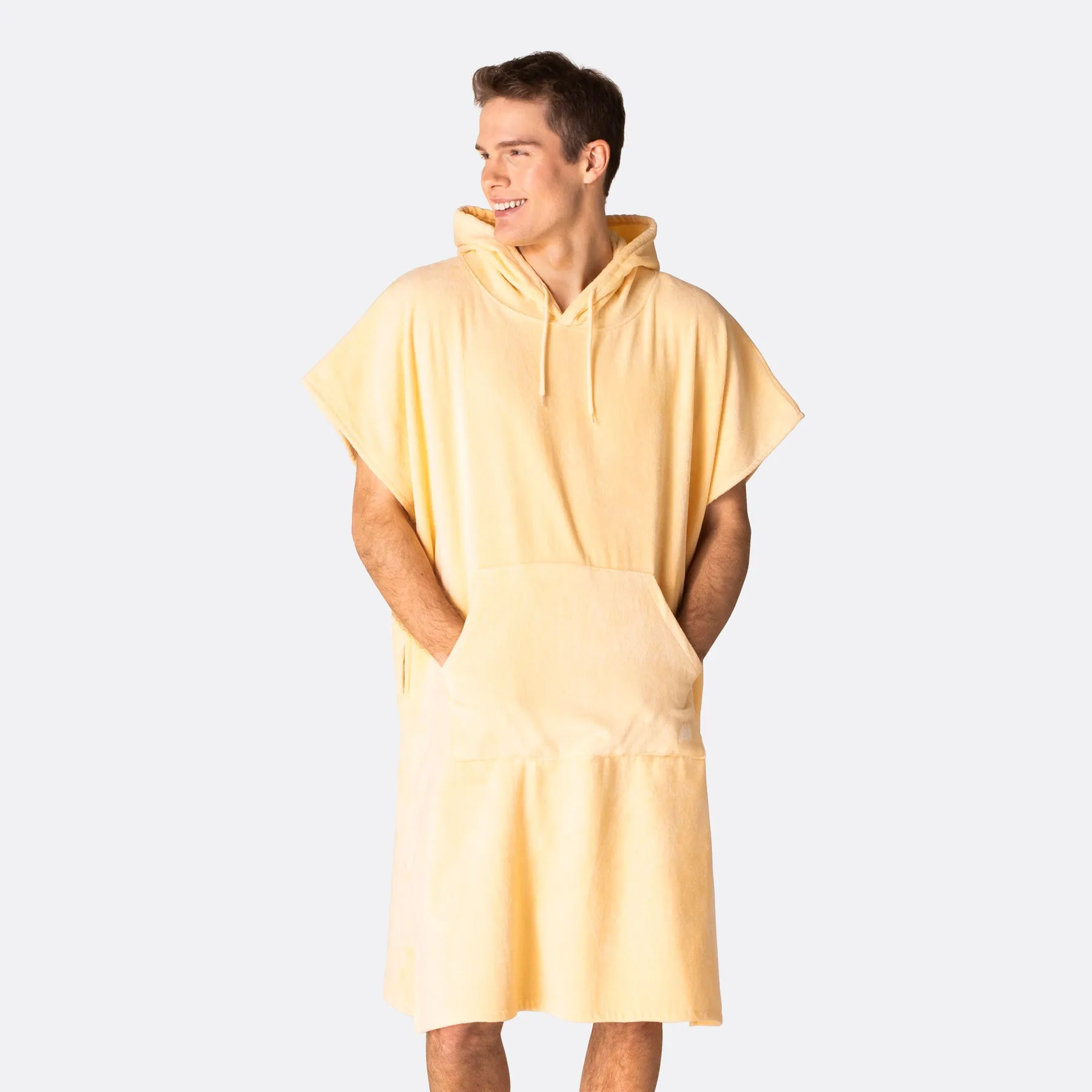 Aprikosenfarbener Badeponcho