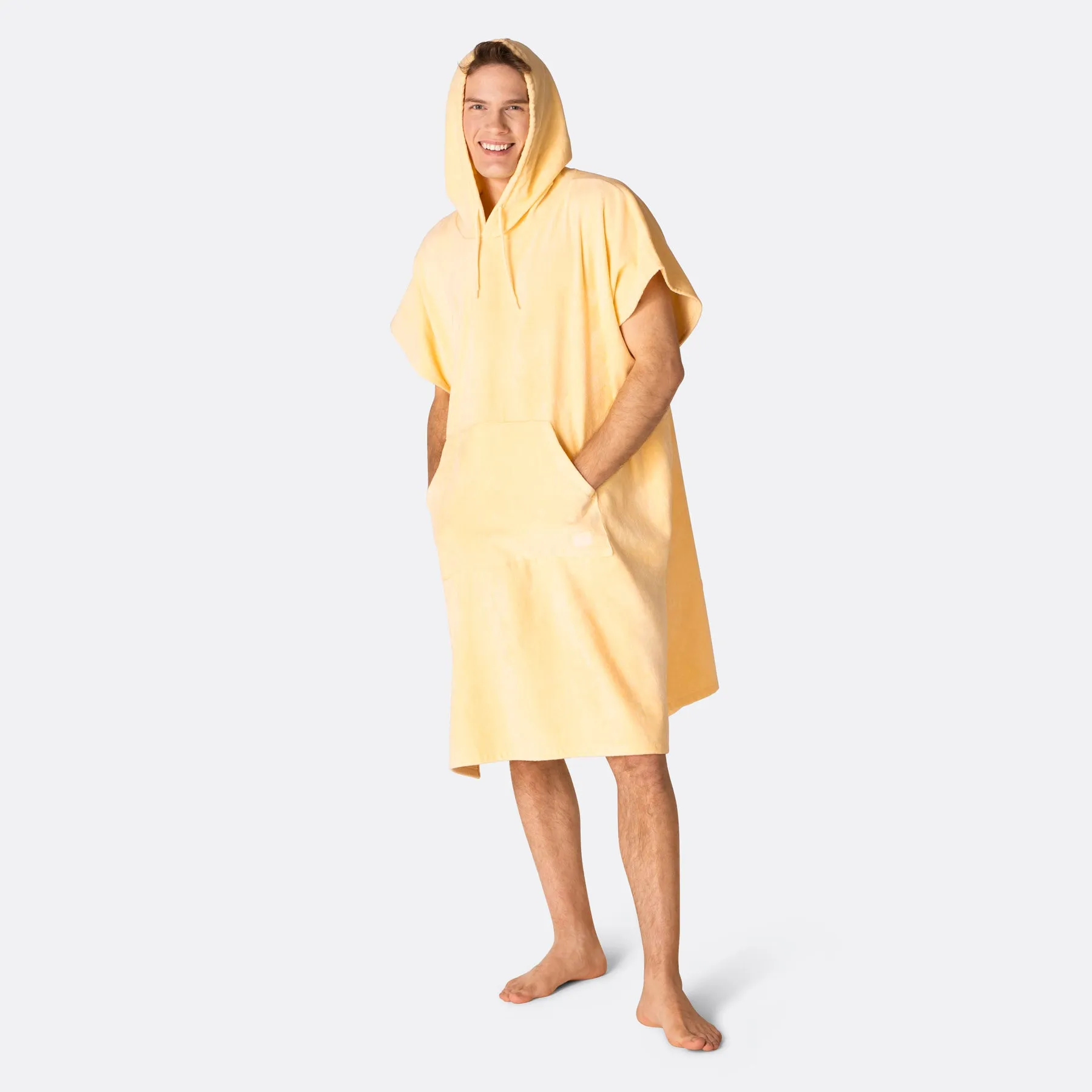 Aprikosenfarbener Badeponcho