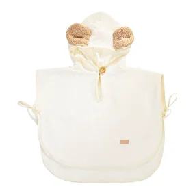 Baby Bamboo Sponge Poncho Bear - Cream