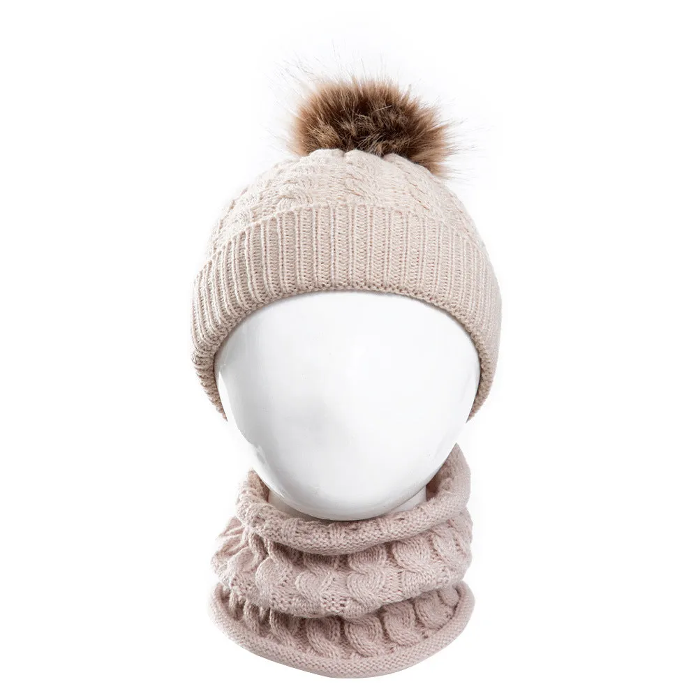 Baby Warm Woolen Cap Toddler Hat Baby Girls Boys Winter Warm Knitted Wool