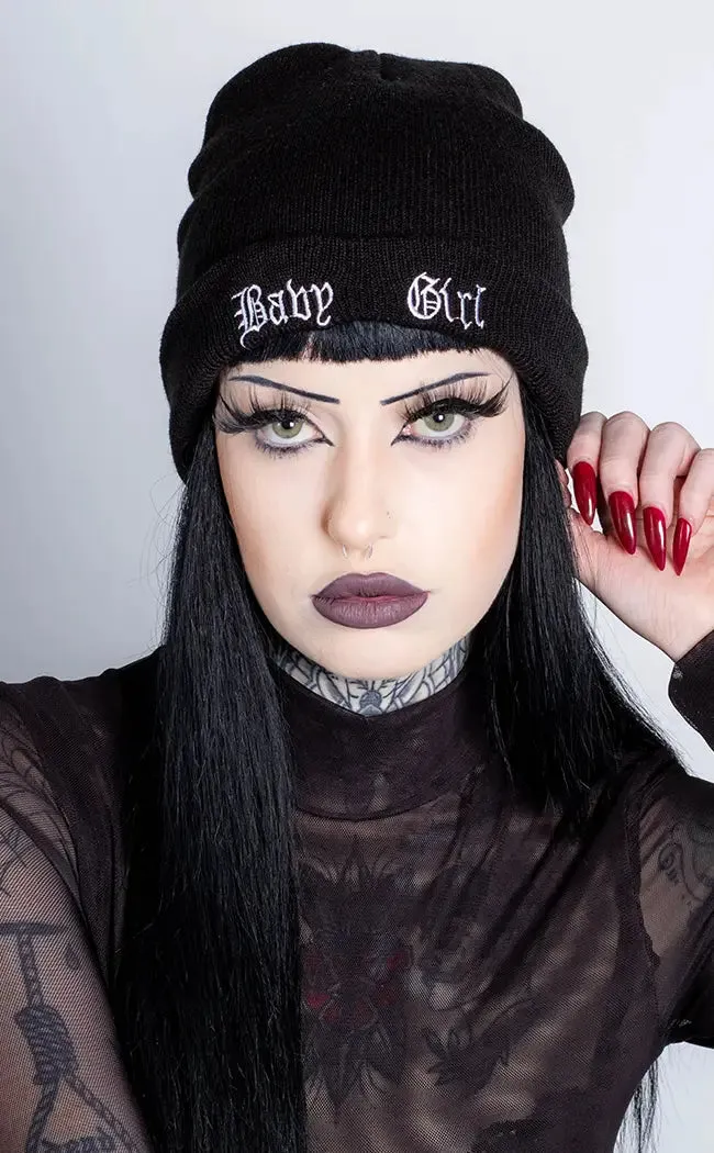 Babygirl Black Beanie