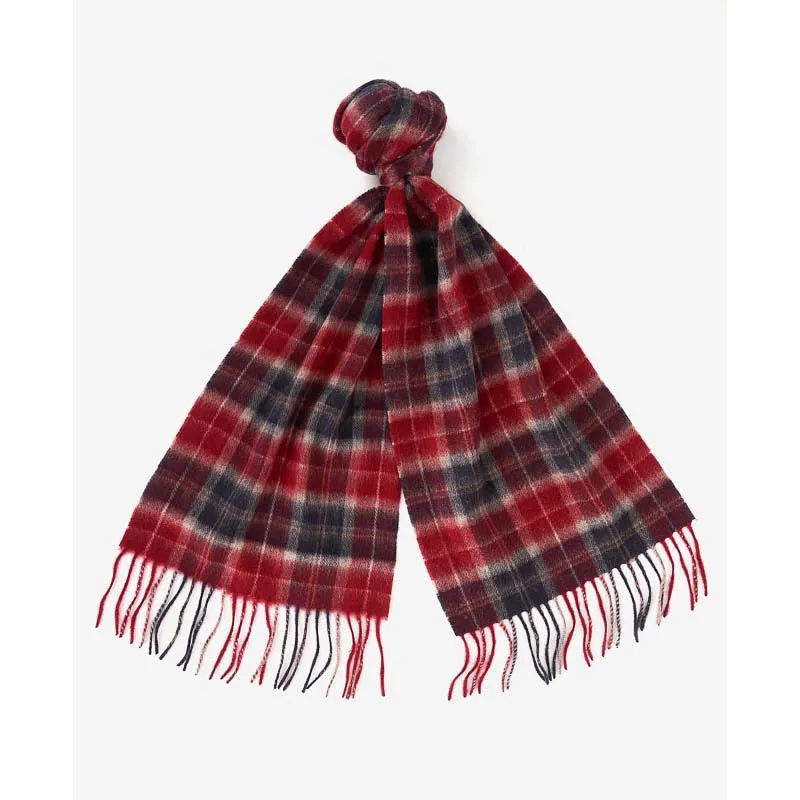 Barbour Tartan Scarf & Glove Gift Set - Cranberry