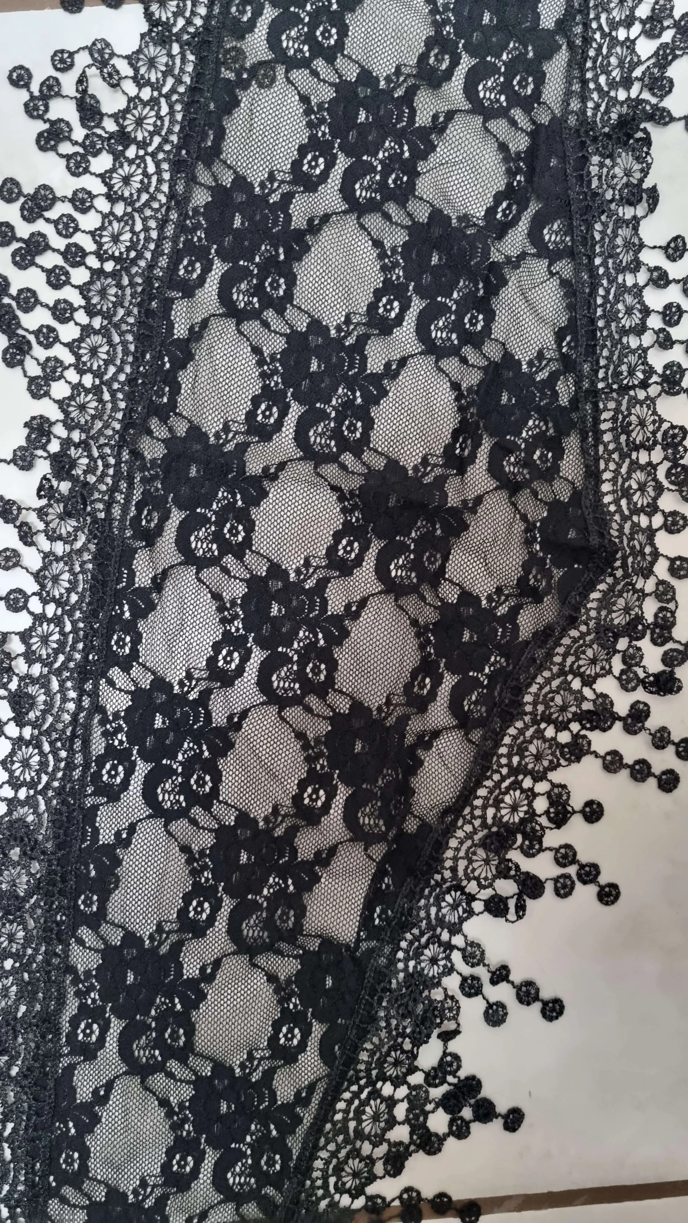 Black Lace Scarf SE0269