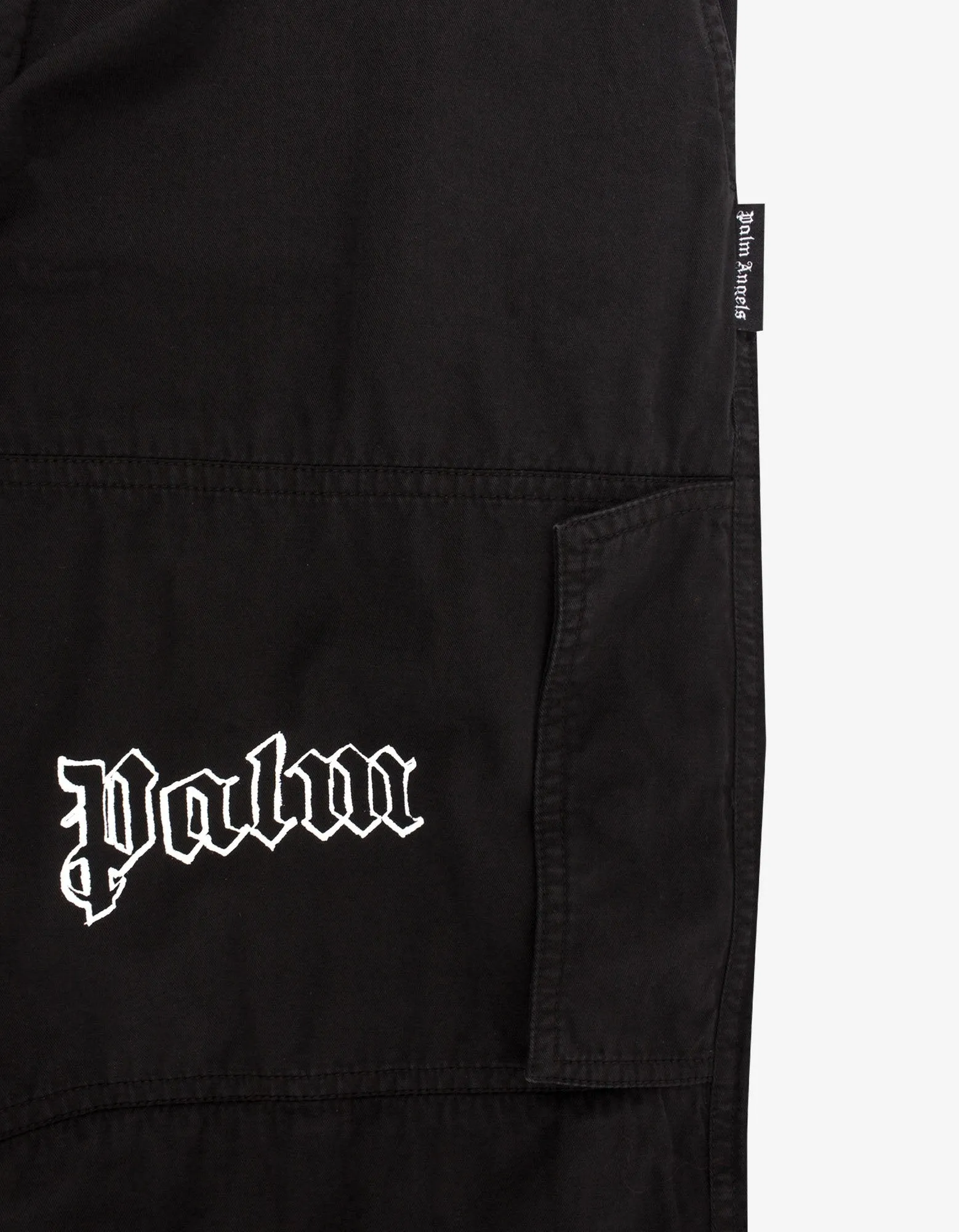 Black Logo Cargo Pants