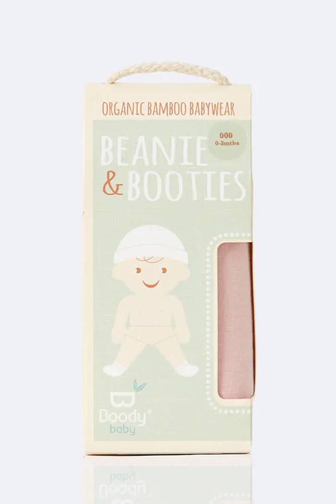 Boody Beanie Bootie Set Chalk