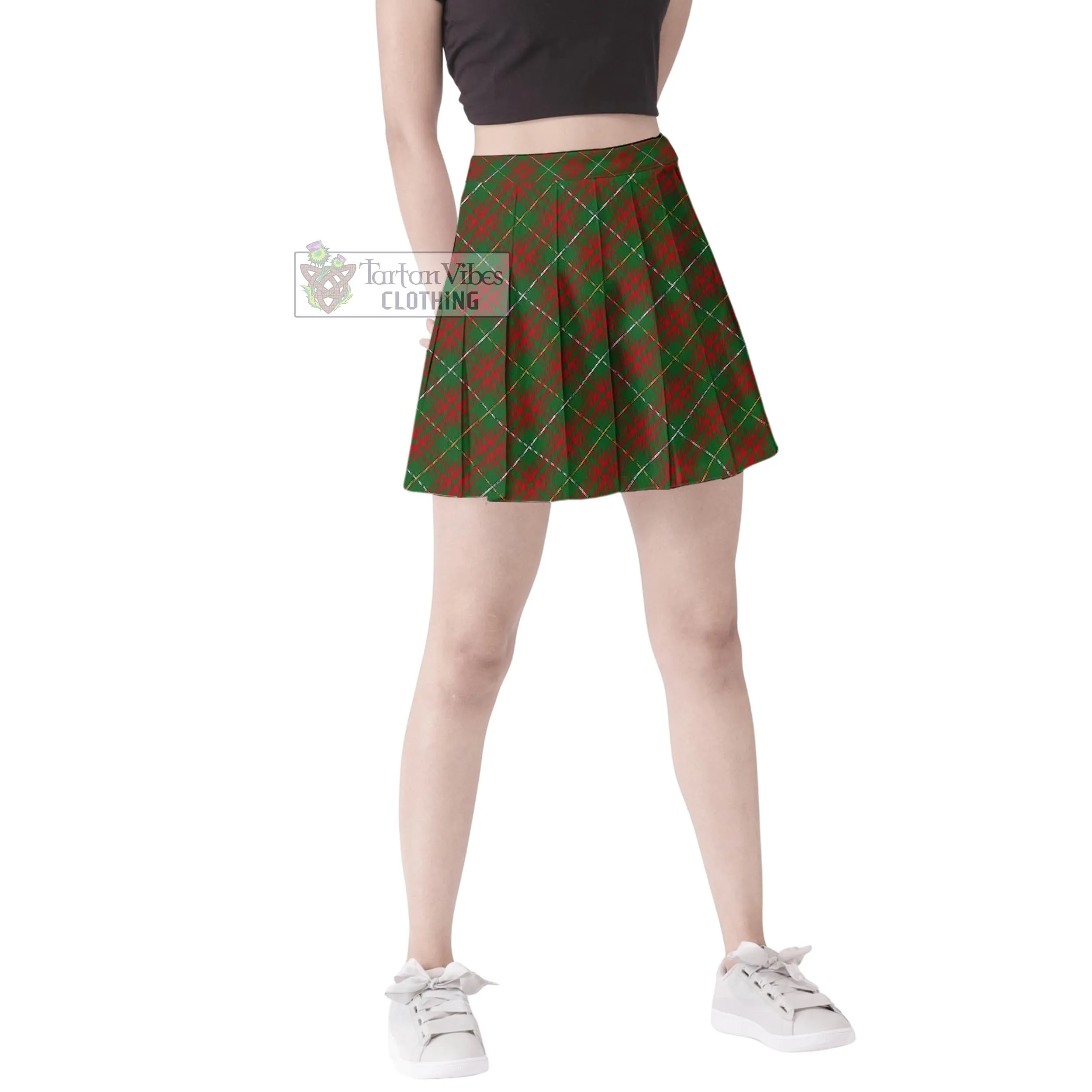 Bruce Hunting Tartan Women's Plated Mini Skirt