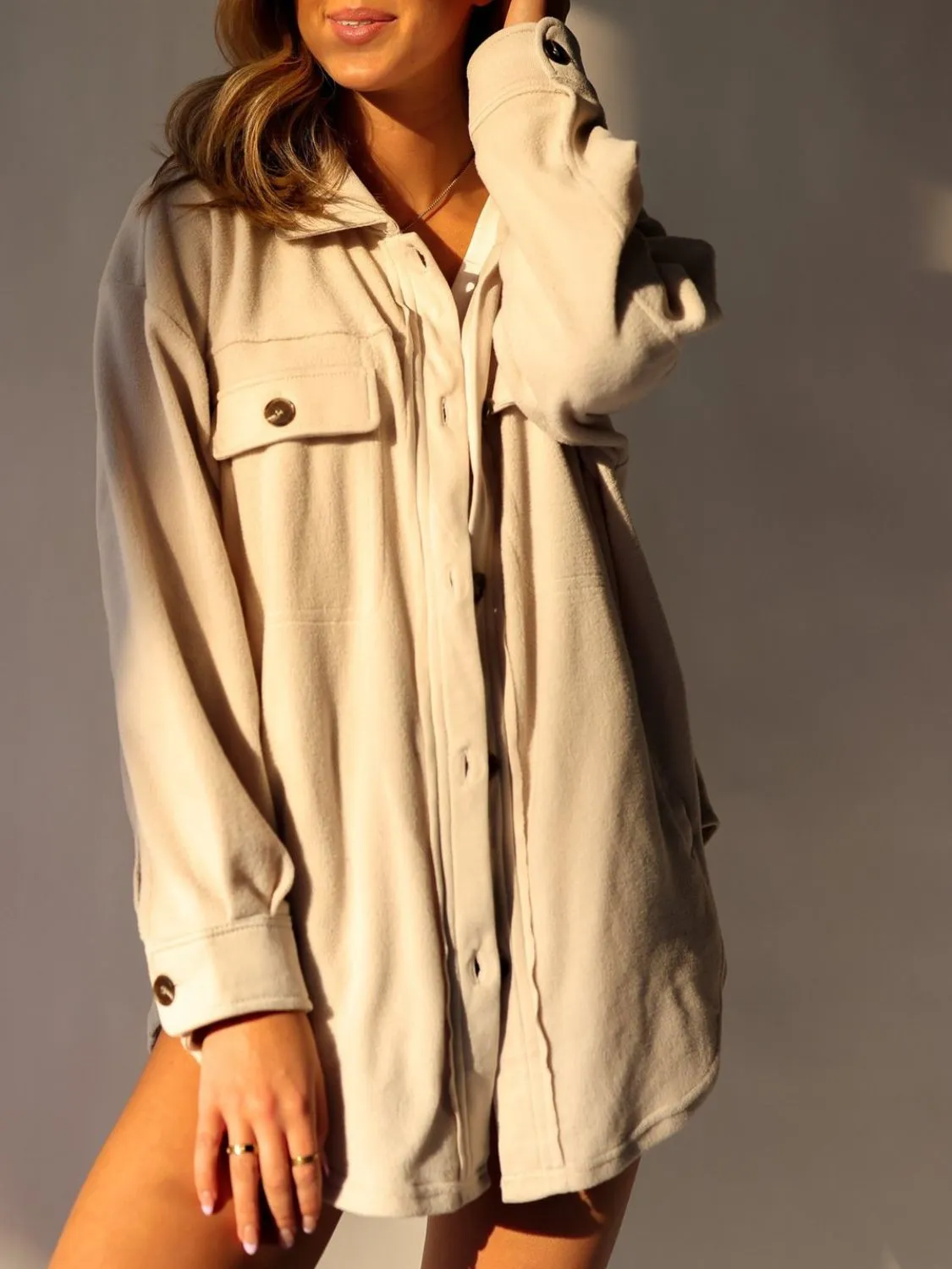 Button Up Long Sleeve Jacket - 9 Colors