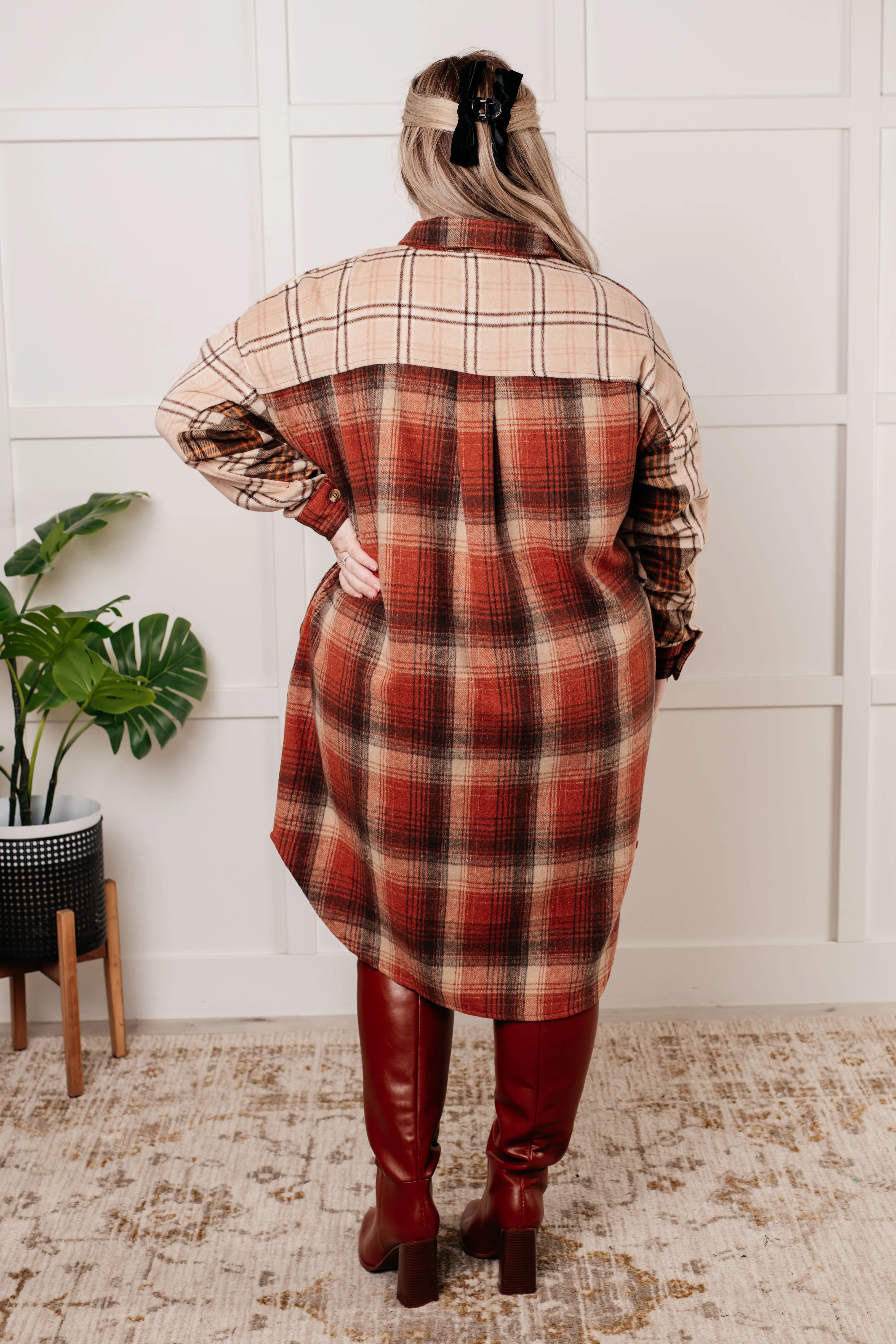 Cabin Fever Flannel Plaid Oversized Shacket - 11/5