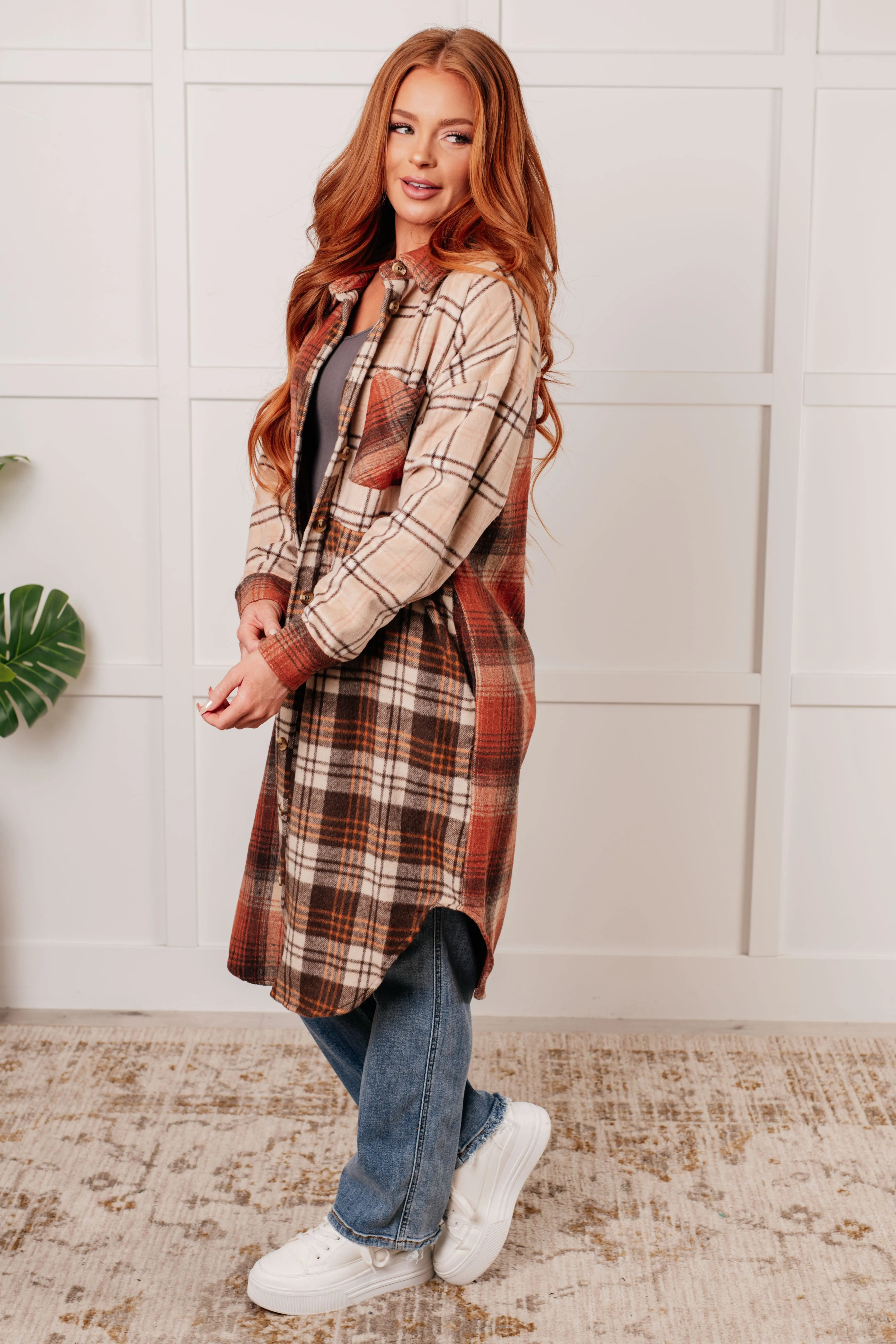 Cabin Fever Flannel Plaid Oversized Shacket - 11/5