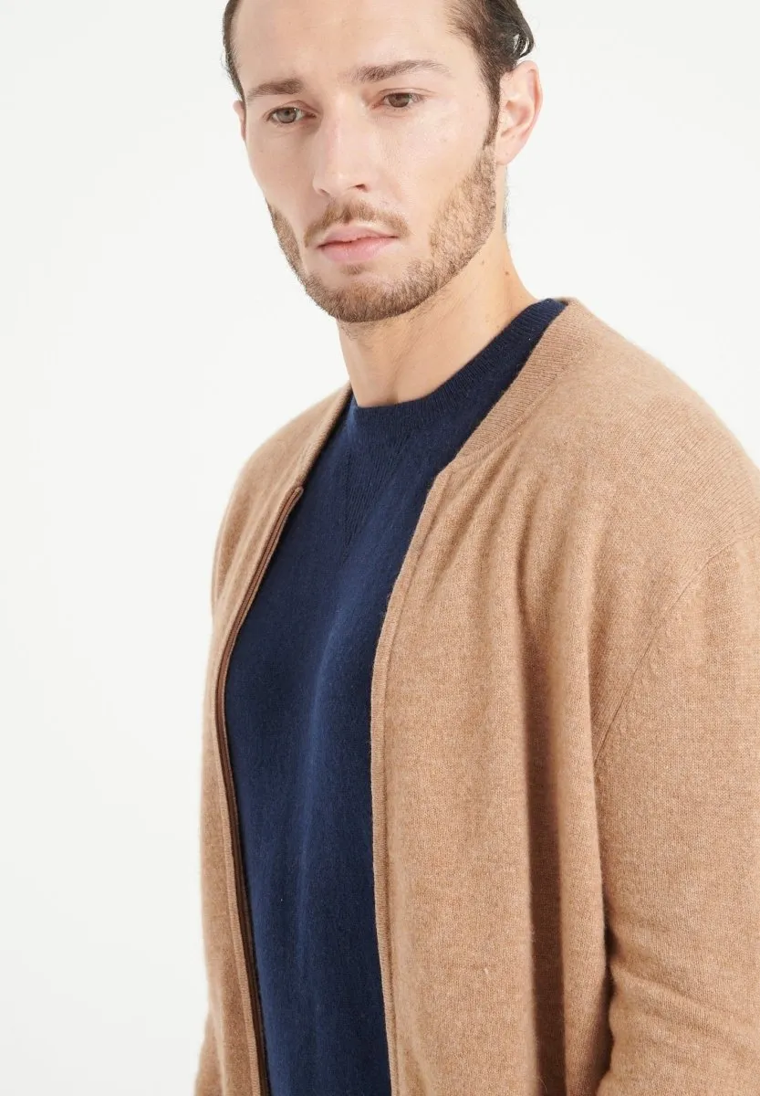 Cardigan cachemire camel homme - LUKE 10