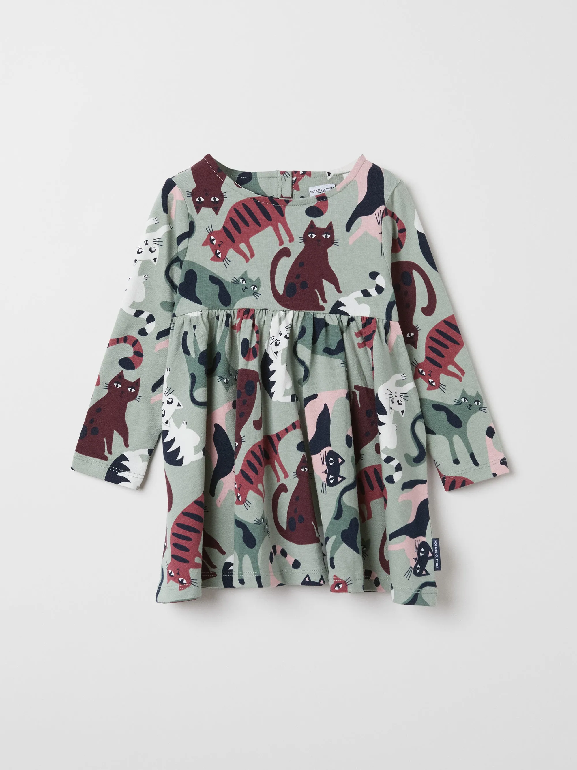 Cat Print Kids Dress