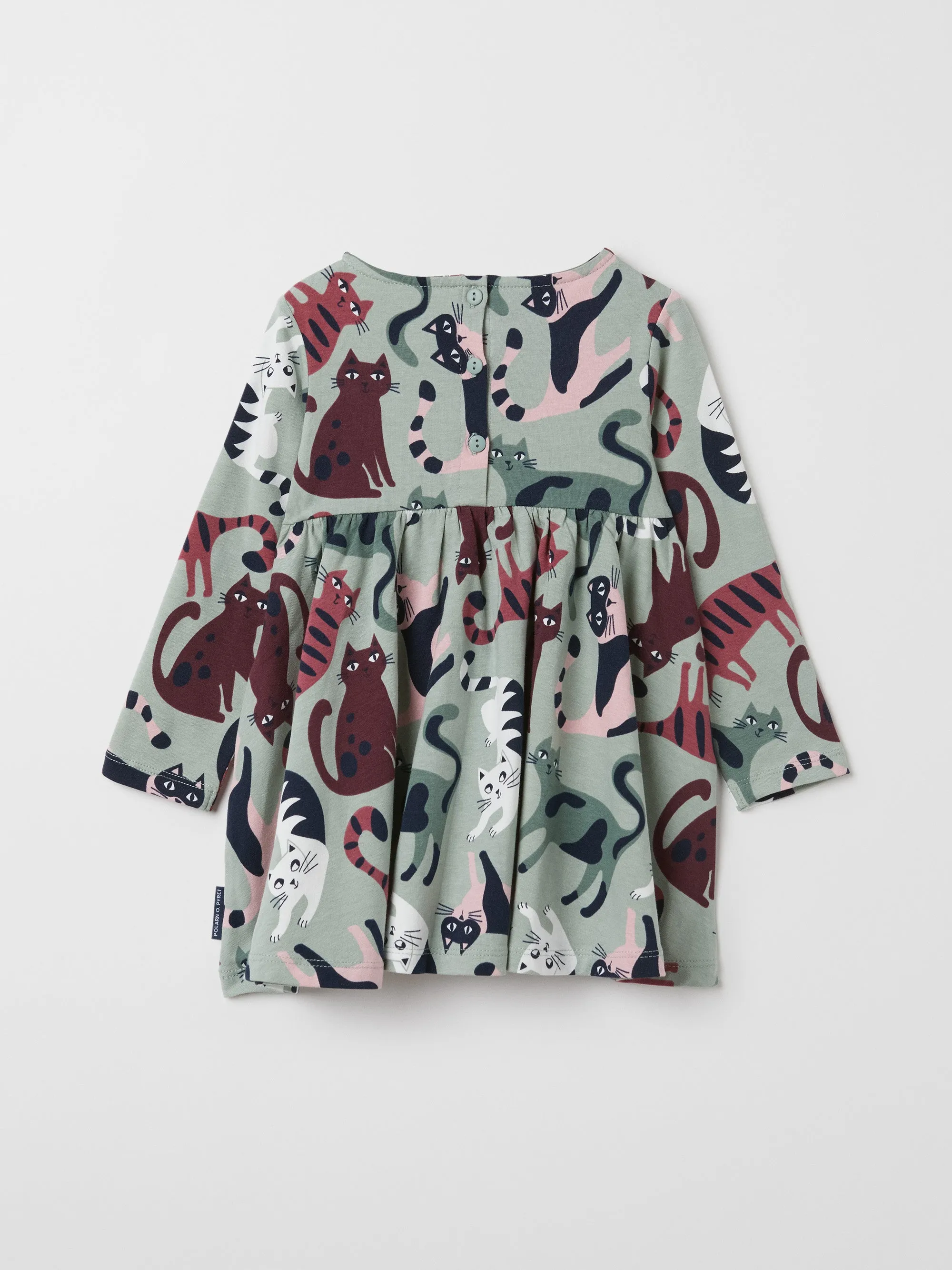 Cat Print Kids Dress