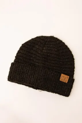 C.C. Ribbed Beanie in Black