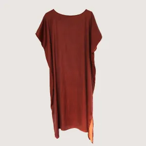 China, Noir Mud Silk / Marcella Echavarria, Classic Tunic Rust Mud Silk