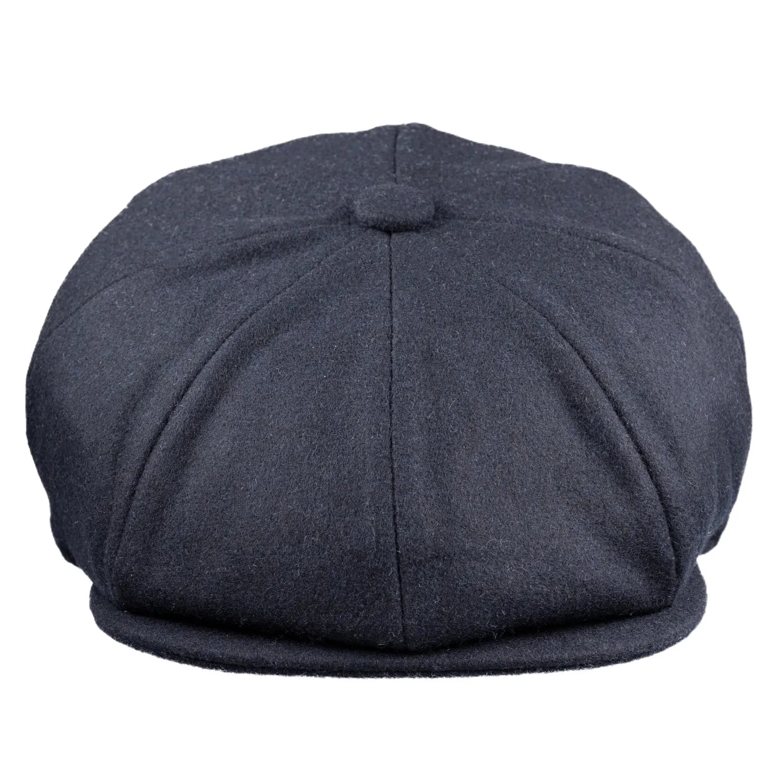 CHRISTYS' 8 Piece Baker Boy Melton Wool Flat Cap - Navy