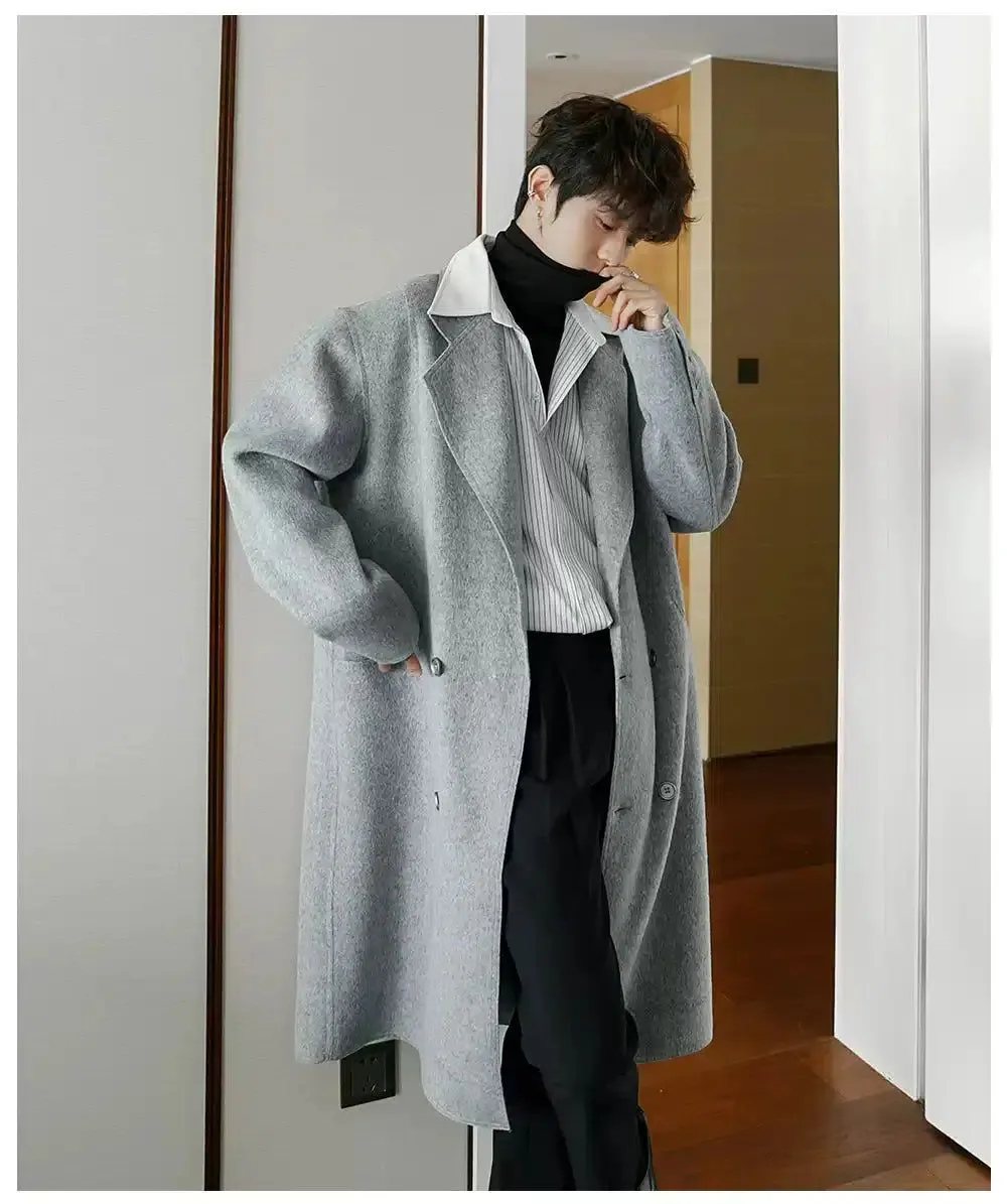 Chuan Woollen Double Breasted Overcoat