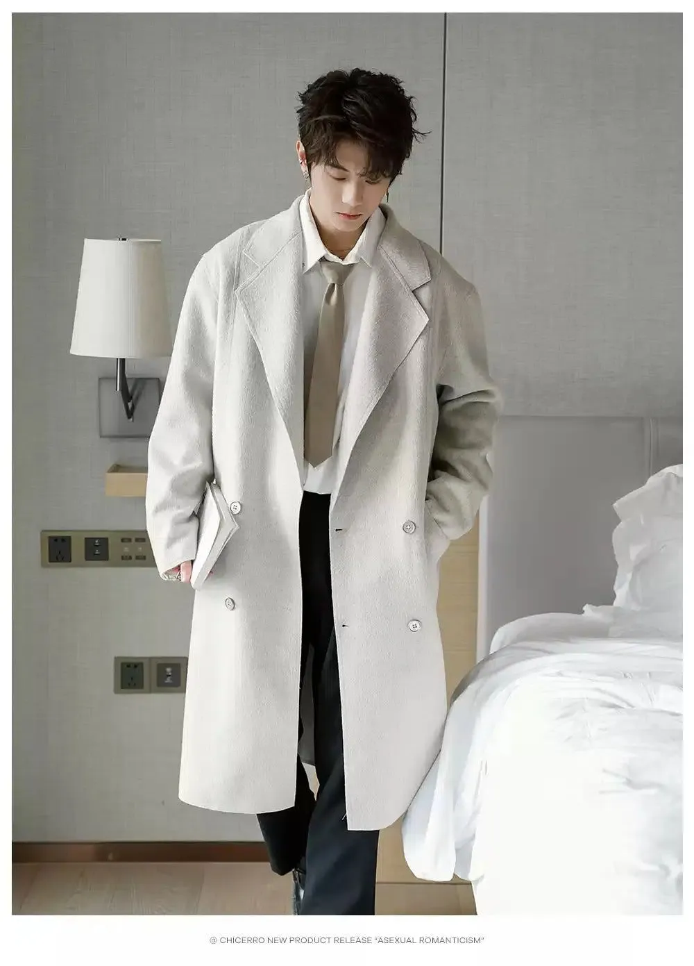 Chuan Woollen Double Breasted Overcoat