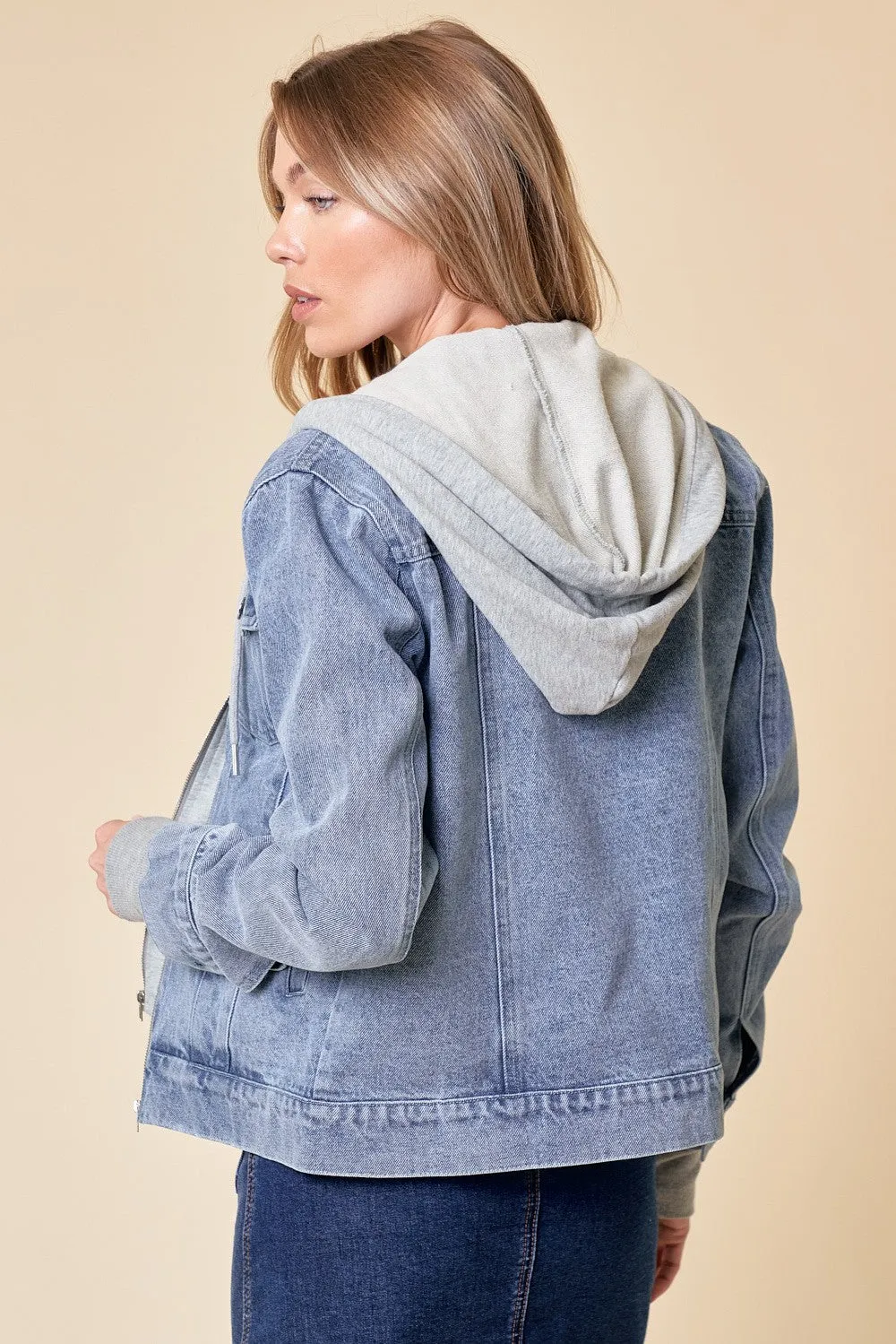 Compelling Story Denim Hoodie Jacket