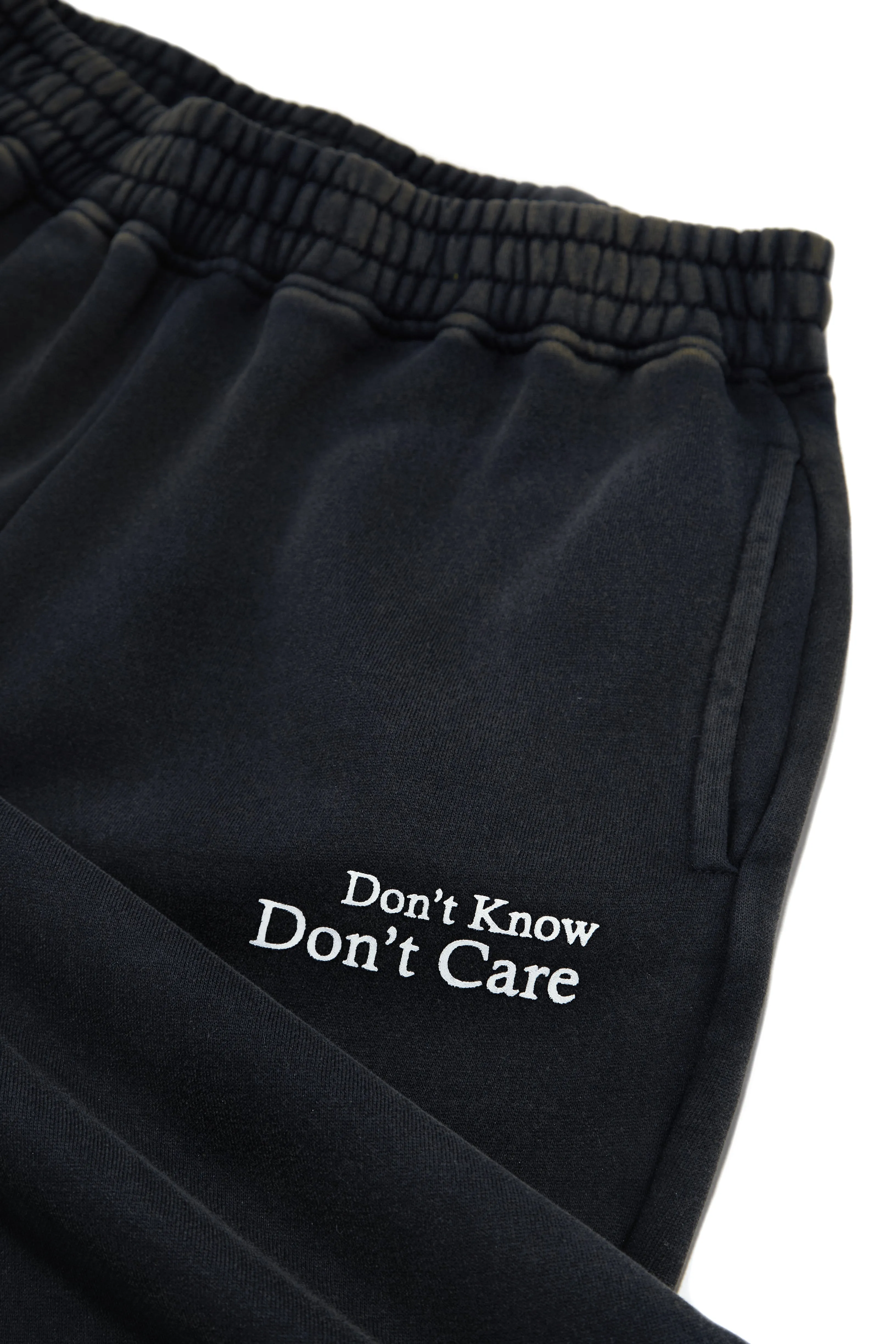 Don't Know Don't Care High Waist Wide Leg Sweat Pant - Navy