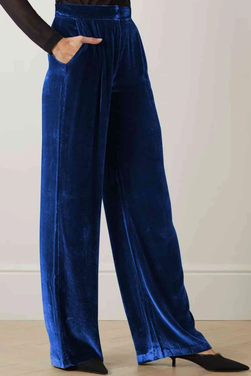 Double Take Loose Fit High Waist Long Pants with Pockets