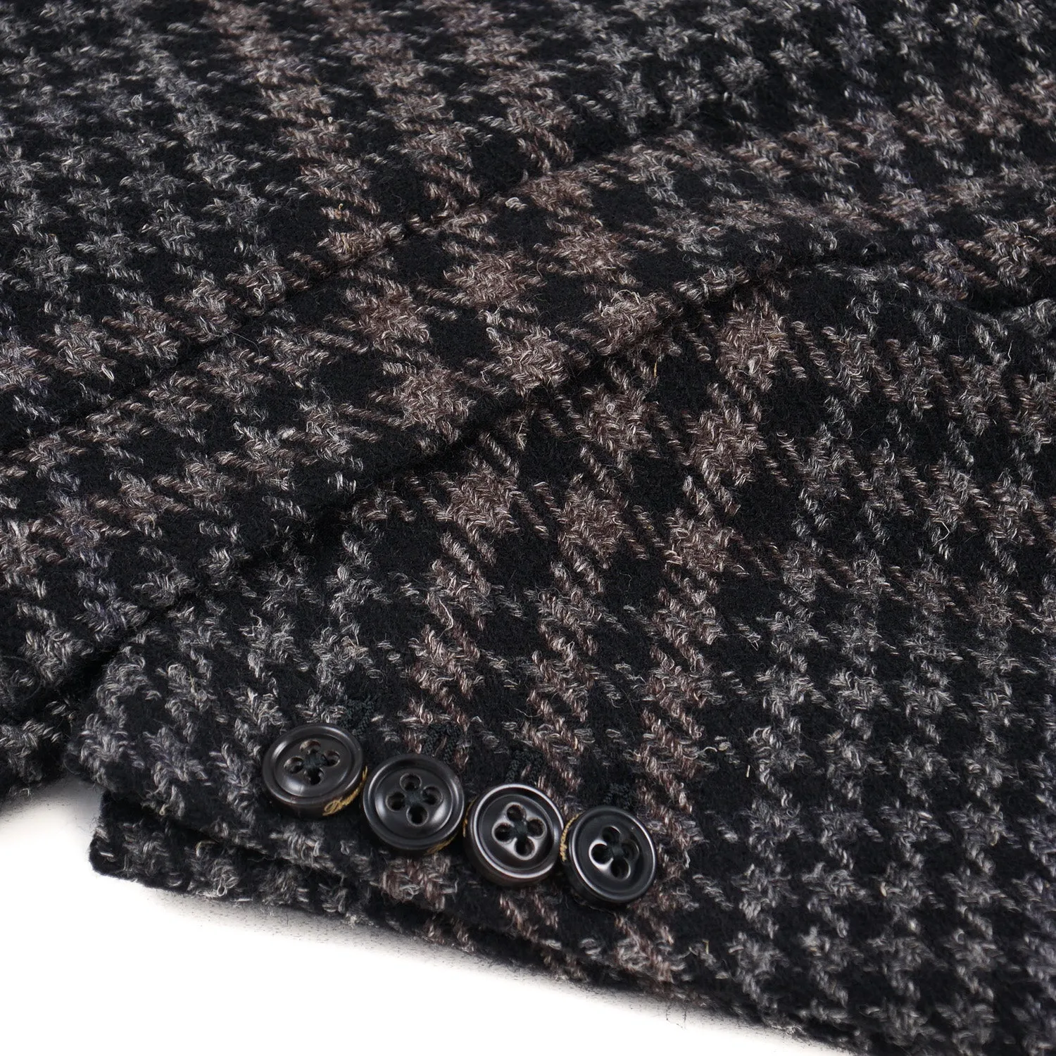 Drumohr Layered Plaid Wool Overcoat