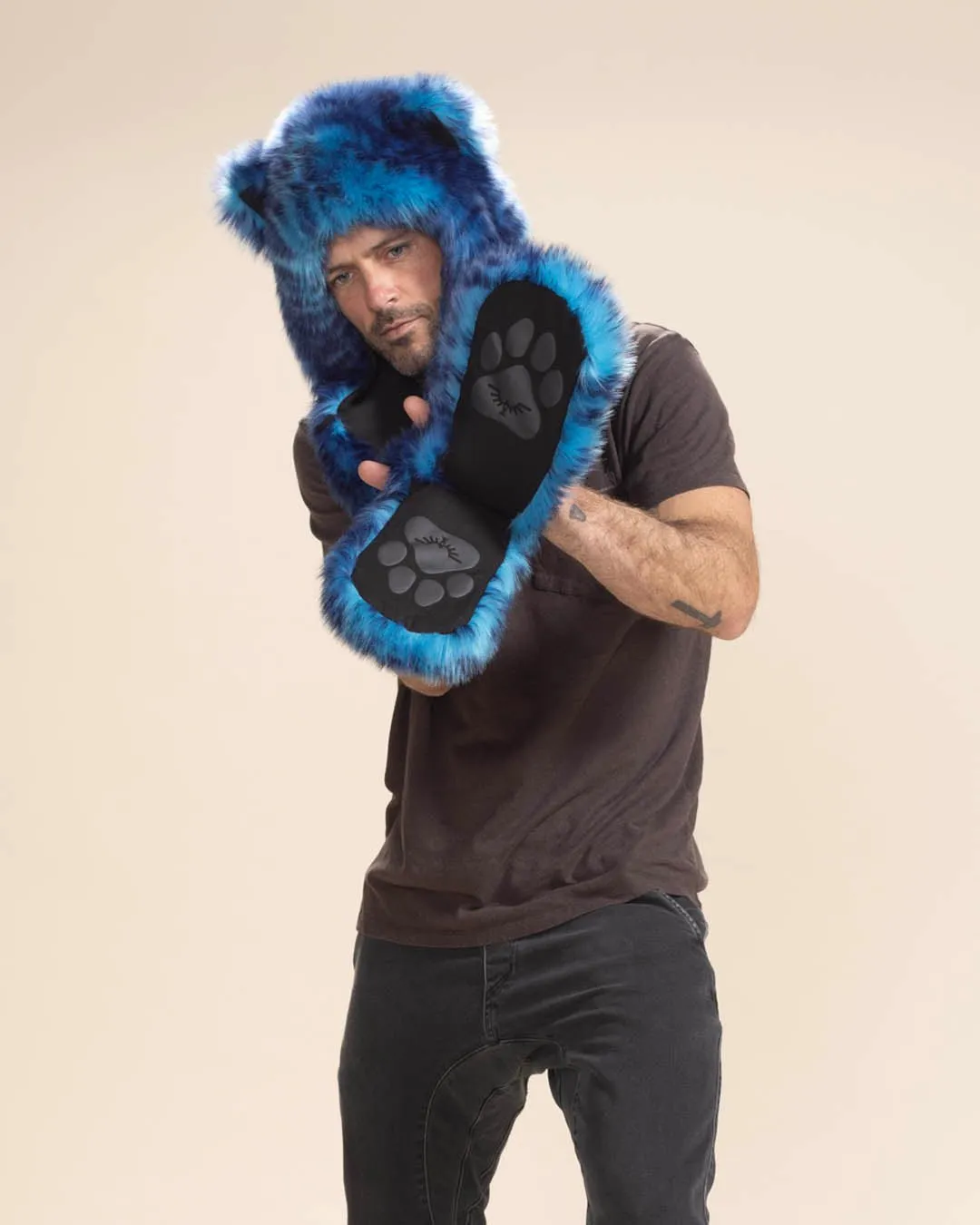 Electric Blue Lynx Collector Edition Faux Fur Hood | Men's