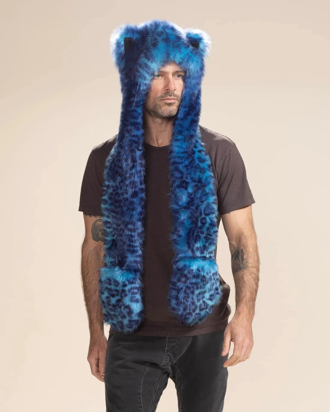 Electric Blue Lynx Collector Edition Faux Fur Hood | Men's