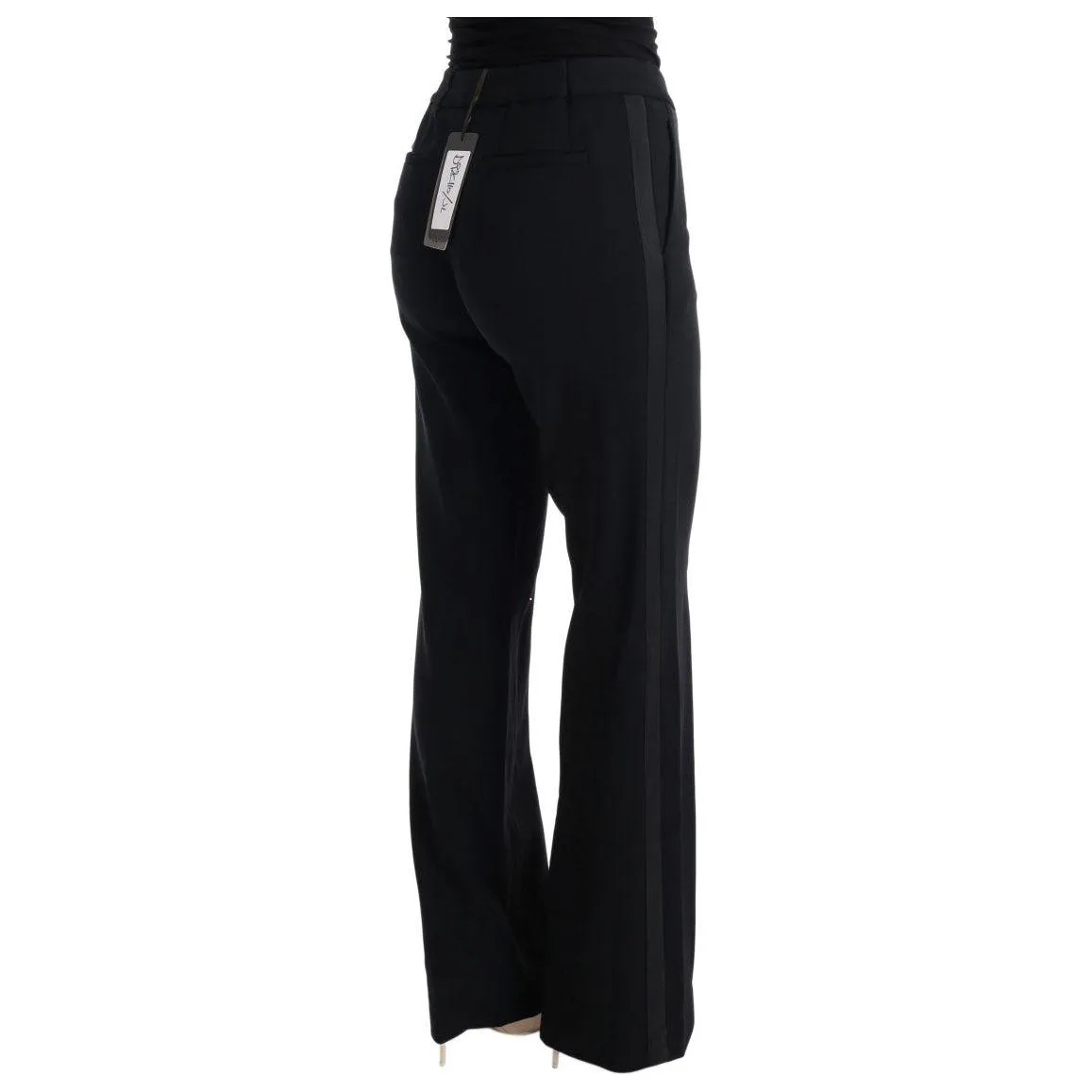 Ermanno Scervino Chic Black Bootcut Formal Pants