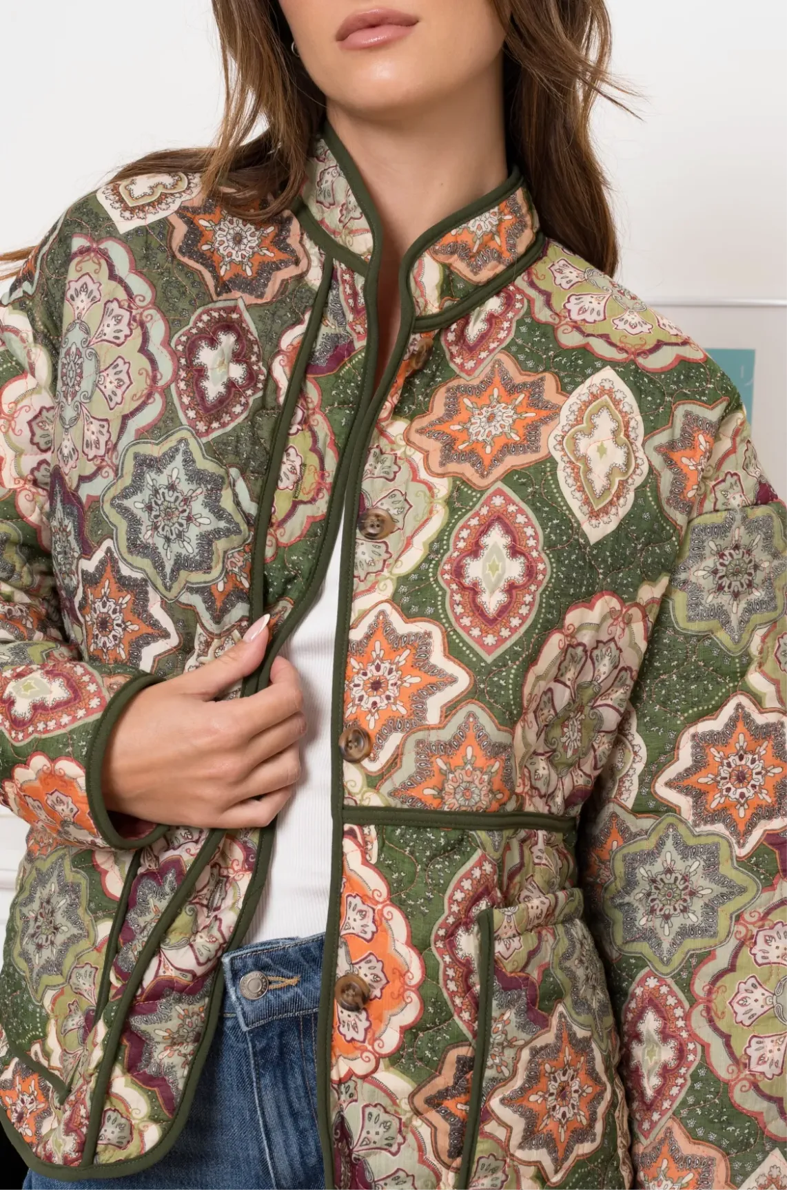 Florence Quilted Jacket - Forest