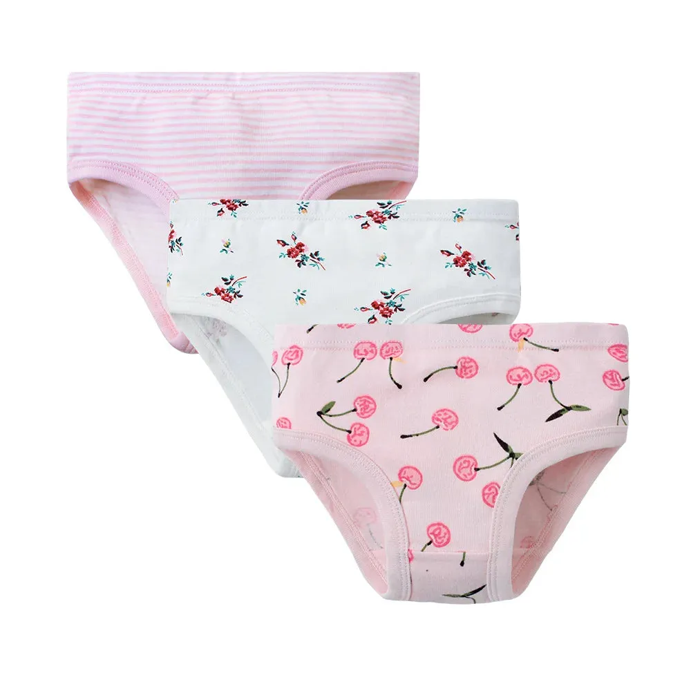 Girls Panties 3pcs Per Pack Cotton Student Kids Underwear Teen Panties Young Puberty Girls Underpant KF300