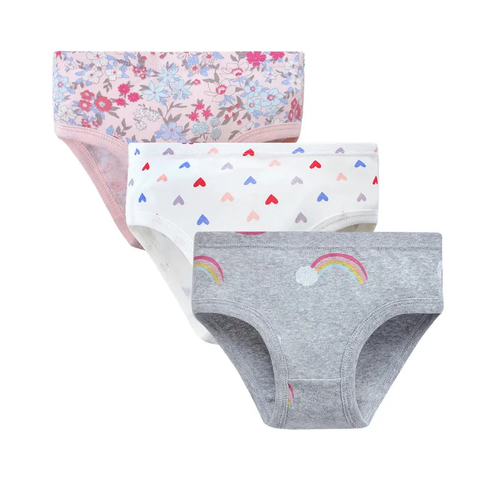 Girls Panties 3pcs Per Pack Cotton Student Kids Underwear Teen Panties Young Puberty Girls Underpant KF300