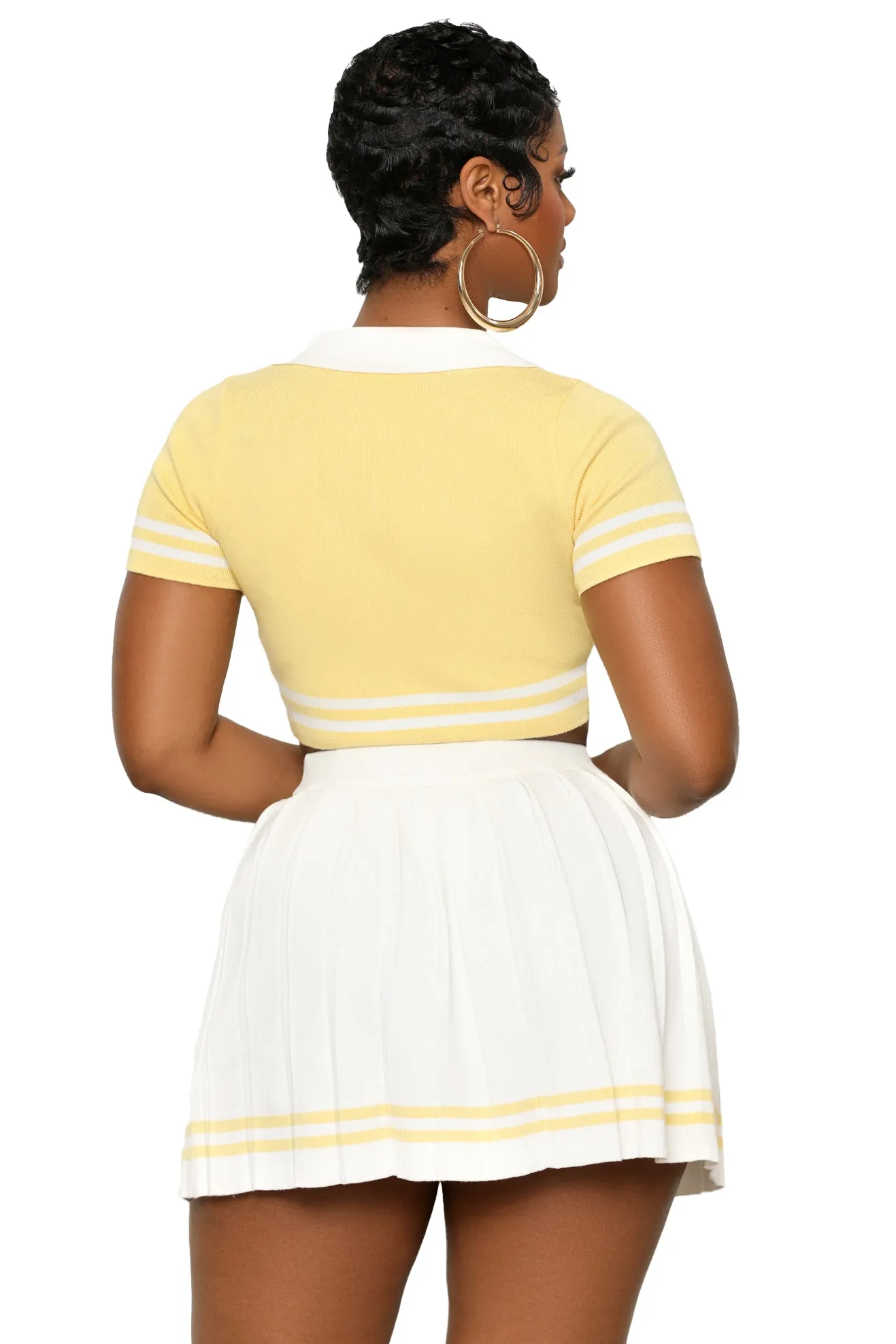 Good Game Skirt Set (Yellow)-FINAL SALE