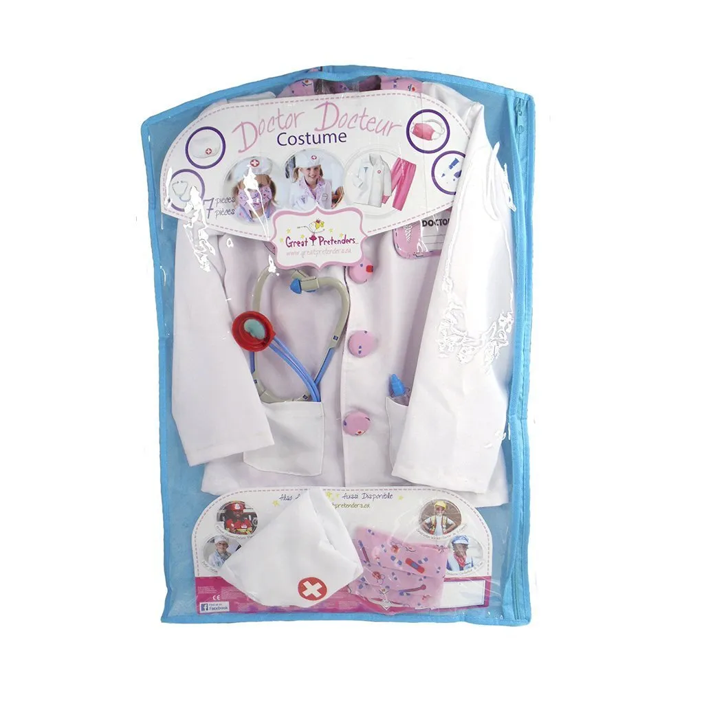 Great Pretenders Doctor Costume with Accessories in Pink