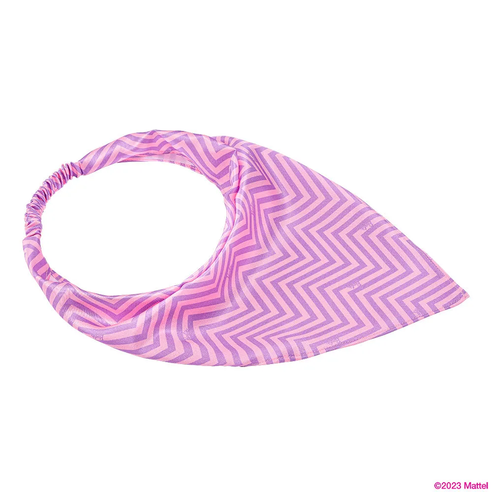 Hair Drama Co x Barbie Chevron Headscarf - Lilac & Pink