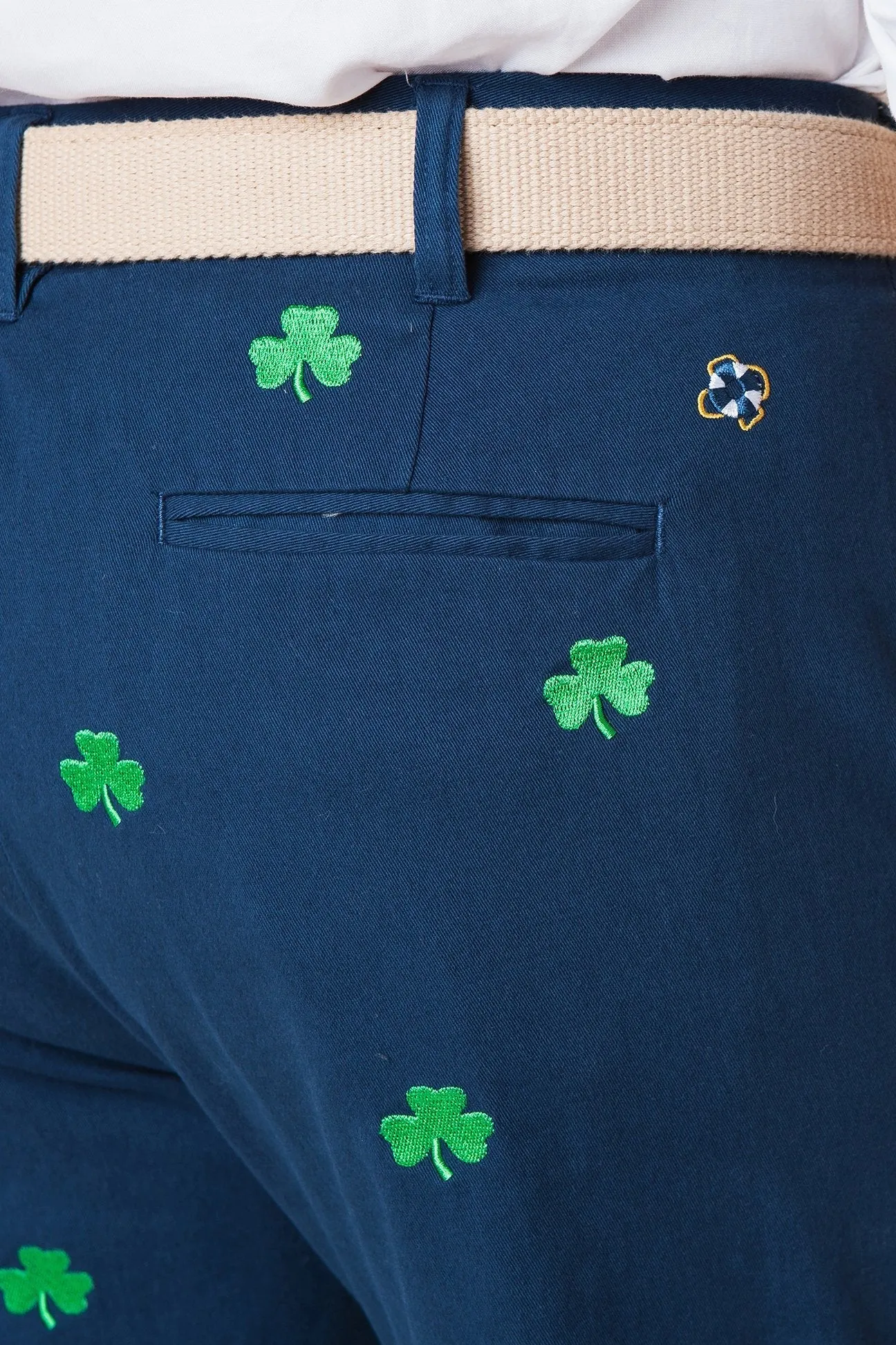 Harbor Pant Stretch Twill Nantucket Navy With Shamrock