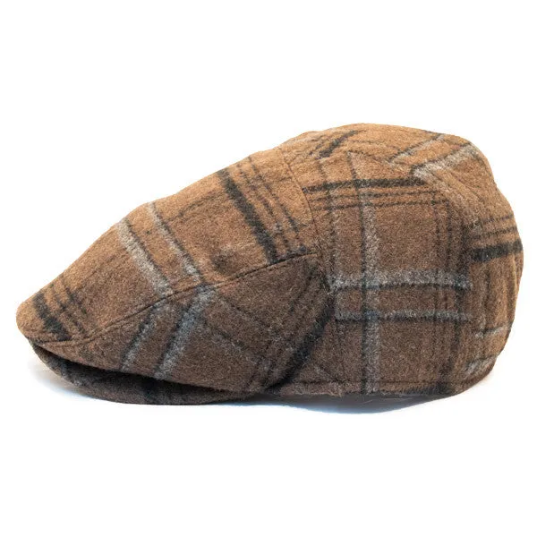 Henschel - Wool Blend Flat Cap with Ear Flaps