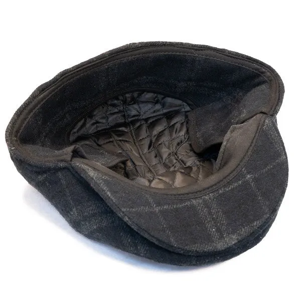 Henschel - Wool Blend Flat Cap with Ear Flaps