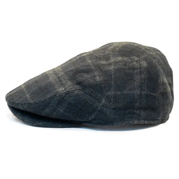 Henschel - Wool Blend Flat Cap with Ear Flaps