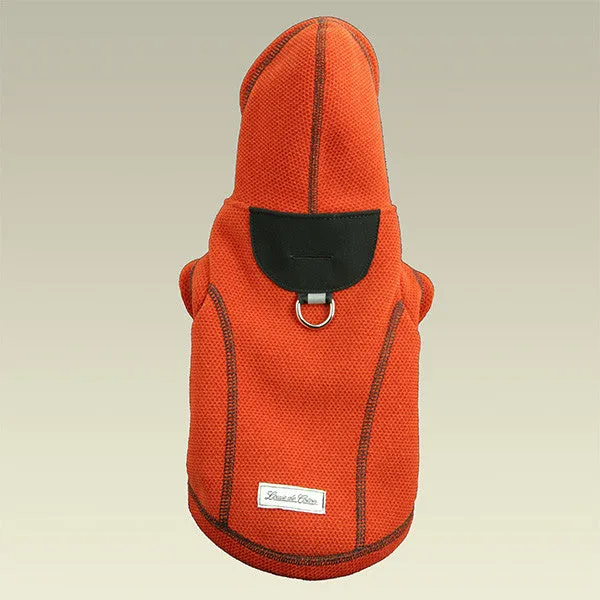 Honey Comb Calming Fleece Hoodie Jacket - Paprika