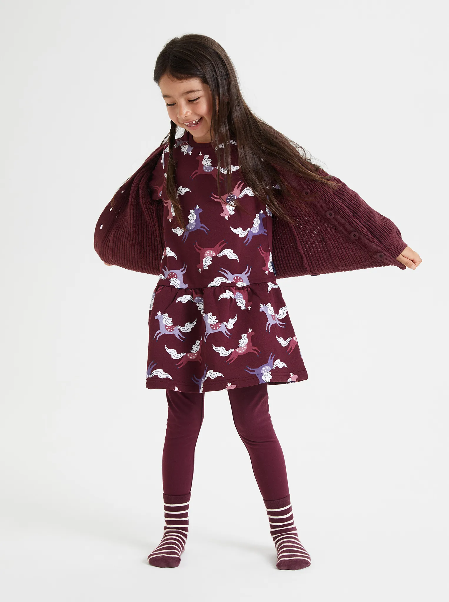 Horse Print Kids Dress